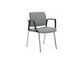 Sedia visitatore 4 gambe Unisit Kind KI4GNBR rivestimento similpelle grigio - con braccioli - KI4GNBR/KG
