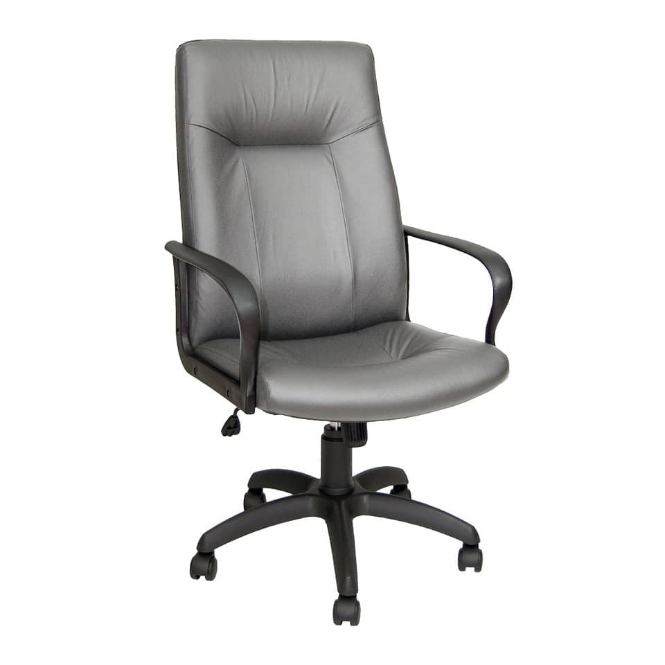 Poltrona direzionale girevole Unisit Eridanus ERP Eco Smart schienale alto - rivestimento pelle grigio - ERP/PT