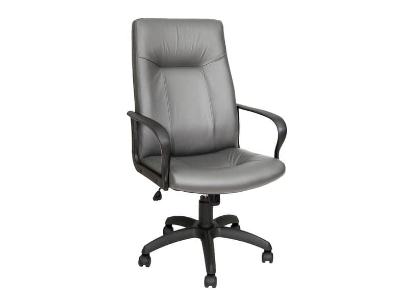 Poltrona direzionale girevole Unisit Eridanus ERP Eco Smart schienale alto - rivestimento pelle grigio - ERP/PT