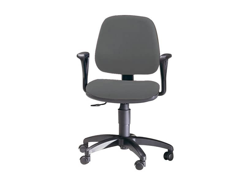Sedia operativa girevole Unisit Leda LDB Eco smart - schienale basso - rivestimento Eco grigio - scuro LDB/ET