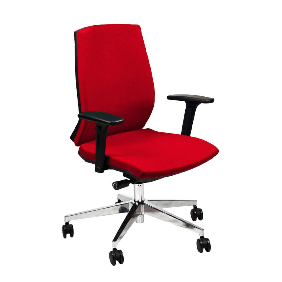 Sedia operativa girevole Unisit Larissa LR1S - rivestimento ignifugo rosso - LR1S/IR