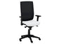 Sedia semidirezionale girevole Unisit Kind KIAN schienale in rete nero - rivestimento similpelle bianco - KIAN/KQ