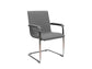 Sedia visitatore su slitta Unisit Cyndy CNS - rivestimento ignifugo grigio scuro - con braccioli - CNS/IT