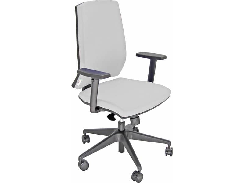 Sedia operativa girevole Unisit Larissa LR1S - rivestimento pelle bianco - LR1S/PQ