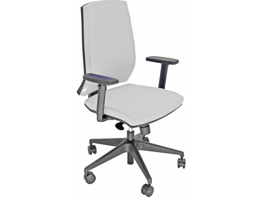 Sedia operativa girevole Unisit Larissa LR1S - rivestimento pelle bianco - LR1S/PQ