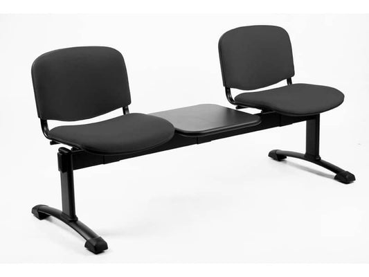 Panca 2 posti attesa Unisit Dado D52PT con tavolino - rivestimento Eco grigio scuro - D52PT/ET
