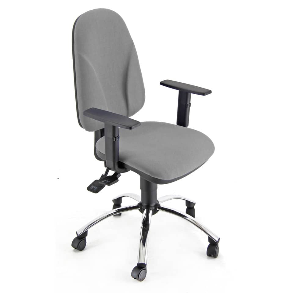 Sedia operativa girevole Unisit Team TMSYC Eco smart - schiuma sagomata - rivestimento fili luce grigio TMSYC/F14