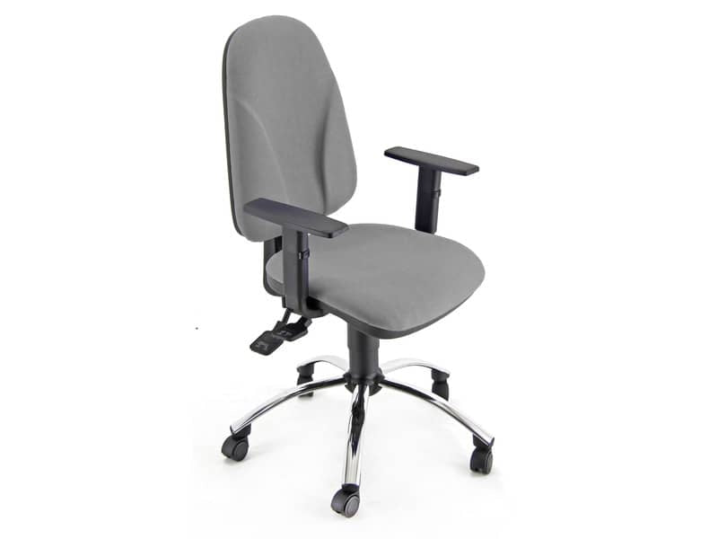 Sedia operativa girevole Unisit Team TMSYC Eco smart - schiuma sagomata - rivestimento fili luce grigio TMSYC/F14