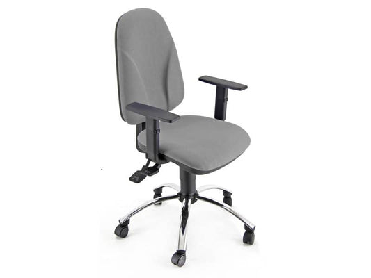 Sedia operativa girevole Unisit Team TMSYC Eco smart - schiuma sagomata - rivestimento fili luce grigio TMSYC/F14