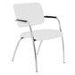 Sedia visitatore a 4 gambe Unisit Lithium LT4G struttura cromata - rivest. similpelle bianco - LT4G/KQ