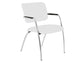 Sedia visitatore a 4 gambe Unisit Lithium LT4G struttura cromata - rivest. similpelle bianco - LT4G/KQ
