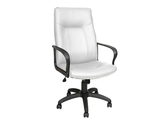 Poltrona direzionale girevole Unisit Eridanus ERP Eco Smart schienale alto - rivestimento pelle bianco - ERP/PQ