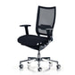 Sedia semidirezionale girevole Unisit Concept COT - schienale in rete - rivestimento similpelle nero - COT/KN