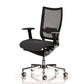 Sedia semidirezionale girevole Unisit Concept COT - schienale in rete - rivestimento similpelle grigio - COT/KG