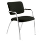 Sedia visitatore a 4 gambe Unisit Lithium LT4G struttura cromata - rivest. similpelle nero -LT4G/KN