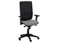 Sedia semidirezionale girevole Unisit Kind KIAN schienale in rete nero - rivestimento fili luce grigio - KIAN/F14