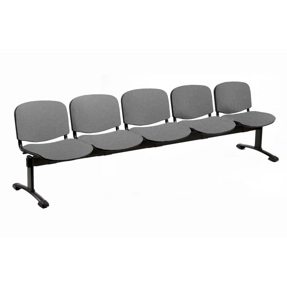 Panca 5 posti attesa Unisit Dado D55P - rivestimento Eco grigio scuro D55P/ET