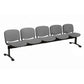Panca 5 posti attesa Unisit Dado D55P - rivestimento Eco grigio scuro D55P/ET
