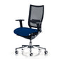 Sedia semidirezionale girevole Unisit Concept COT - schienale in rete - rivestimento fili luce blu - COT/F11