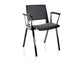Sedia visitatore a 4 gambe Unisit Kentra KEV base nera schienale traspirante PPL nero - KEV/NE