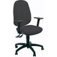 Sedia operativa girevole Unisit Giano GIGI Eco Smart riv. ignifugo grigio scuro - braccioli inclusi - GIGI/BR3D/IT