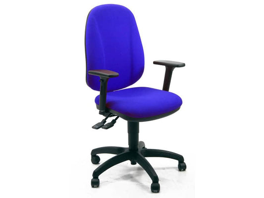 Sedia operativa girevole Unisit Giano GIGI Eco Smart rivestimento PPL blu braccioli inclusi - GIGI/BR3D/EB