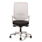 Sedia semidirezionale girevole Unisit Newair NWB - schienale rete bianco - rivestimento ignifugo nero - NWB/IN