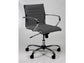 Poltrona direzionale girevole Unisit Pollux New PND schienale basso - rivest. fili luce grigio - con braccioli PND/F14