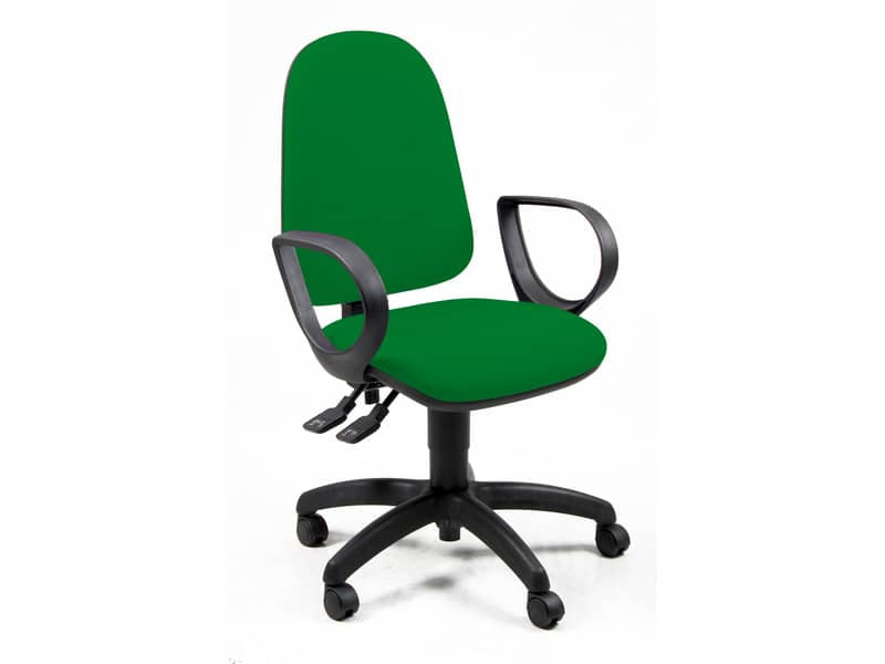 Sedia operativa girevole Unisit Jupiter JUYG Eco smart rivestimento Eco verde - con braccioli - JUYG/BRJ/EV