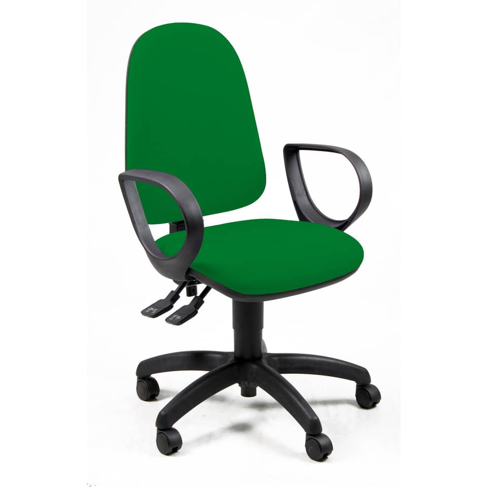 Sedia operativa girevole Unisit Jupiter JUYG Eco smart rivestimento Eco verde - con braccioli - JUYG/BRJ/EV