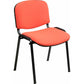 Sedia visitatore 4 gambe Unisit Dado D5S acciaio nero - rivestimento Eco ppl - arancione - Conf. 4 pezzi - D5S/4/EA