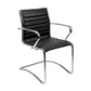 Sedia visitatore direzionale su slitta Unisit Pollux New PNV - rivestimento similpelle nero -PNV/KN