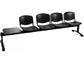 Panca 4 posti attesa Unisit Dado D54PT con tavolino - rivestimento Eco nero - D54PT/EN