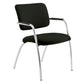 Sedia visitatore a 4 gambe Unisit Lithium LT4G struttura cromata - rivest. Eco nero - LT4G/EN