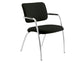 Sedia visitatore a 4 gambe Unisit Lithium LT4G struttura cromata - rivest. Eco nero - LT4G/EN