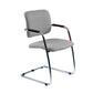 Sedia visitatore con slitta Unisit Lithium LTLT struttura cromata - rivest. Eco grigio scuro - impilabile LTLT/ET