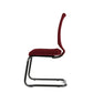 Sedia visitatore semidirezionale Unisit Newair NWNS su slitta - schienale rete nero - rivest. ignifugo bordeaux NWNS/ID
