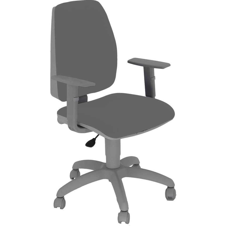 Sedia operativa girevole Unisit Jupiter JUBRG Eco smart - base grigia - rivest. ignifugo grigio con braccioli JUBRG/IT
