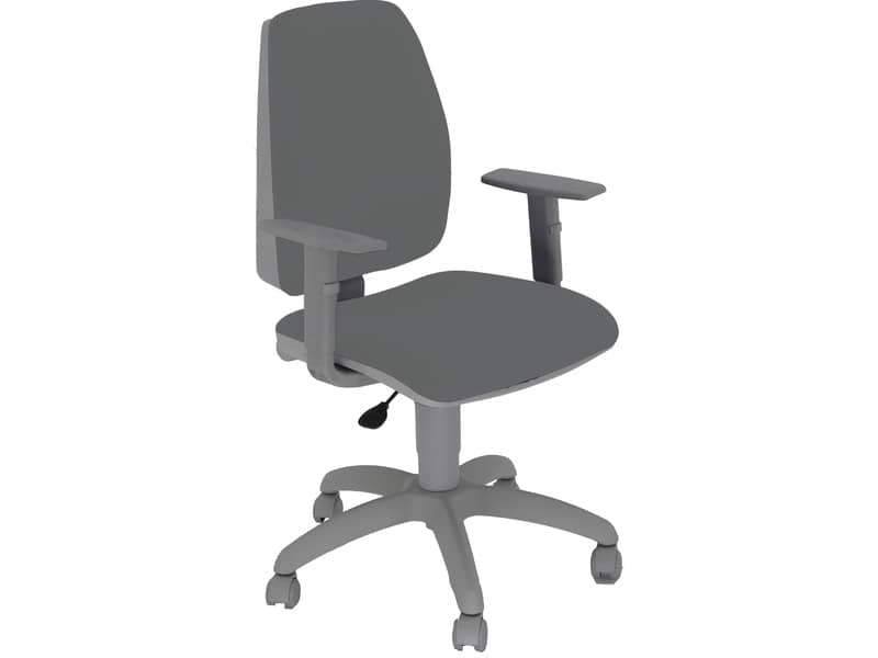 Sedia operativa girevole Unisit Jupiter JUBRG Eco smart - base grigia - rivest. ignifugo grigio con braccioli JUBRG/IT