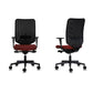 Sedia semidirezionale girevole Unisit Newair NWN - schienale rete nero - rivestimento ignifugo bordeaux - NWN/ID