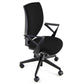 Sedia operativa girevole Unisit Cozy CZAY - rivestimento Eco nero - con braccioli - CZAY/BR/EN