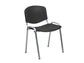 Sedia visitatore a 4 gambe Unisit Dado D5PG - struttura grigia - PPL nero - conf. 2 pezzi - D5PG/2/NE