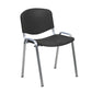 Sedia visitatore a 4 gambe Unisit Dado D5PG - struttura grigia - PPL nero - conf. 2 pezzi - D5PG/2/NE
