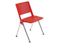 Sedia visitatore a 4 gambe Unisit Revolution RECP - schienale rigido rete PPL rosso - conf. 2 pezzi - RECP/2/RO