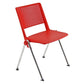 Sedia visitatore a 4 gambe Unisit Revolution RECP - schienale rigido rete PPL rosso - conf. 2 pezzi - RECP/2/RO