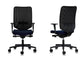 Sedia semidirezionale girevole Unisit Newair NWN - schienale rete nero - rivestimento ignifugo blu - NWN/IB