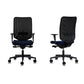 Sedia semidirezionale girevole Unisit Newair NWN - schienale rete nero - rivestimento ignifugo blu - NWN/IB