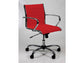 Poltrona direzionale girevole Unisit Pollux New PND schienale basso - rivest. ignifugo rosso - con braccioli - PND/IR