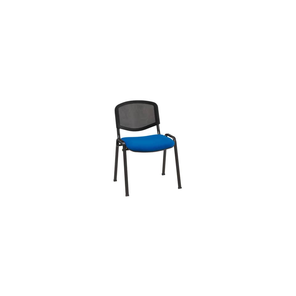 Sedia visitatore 4 gambe Unisit Dado D5N schienale in rete - rivestimento ignifugo blu - Conf. 2 pezzi - D5N/2/IB