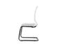 Sedia visitatore semidirezionale Unisit Newair NWNS su slitta - schienale rete nero - rivest. similpelle bianco NWNS/KQ